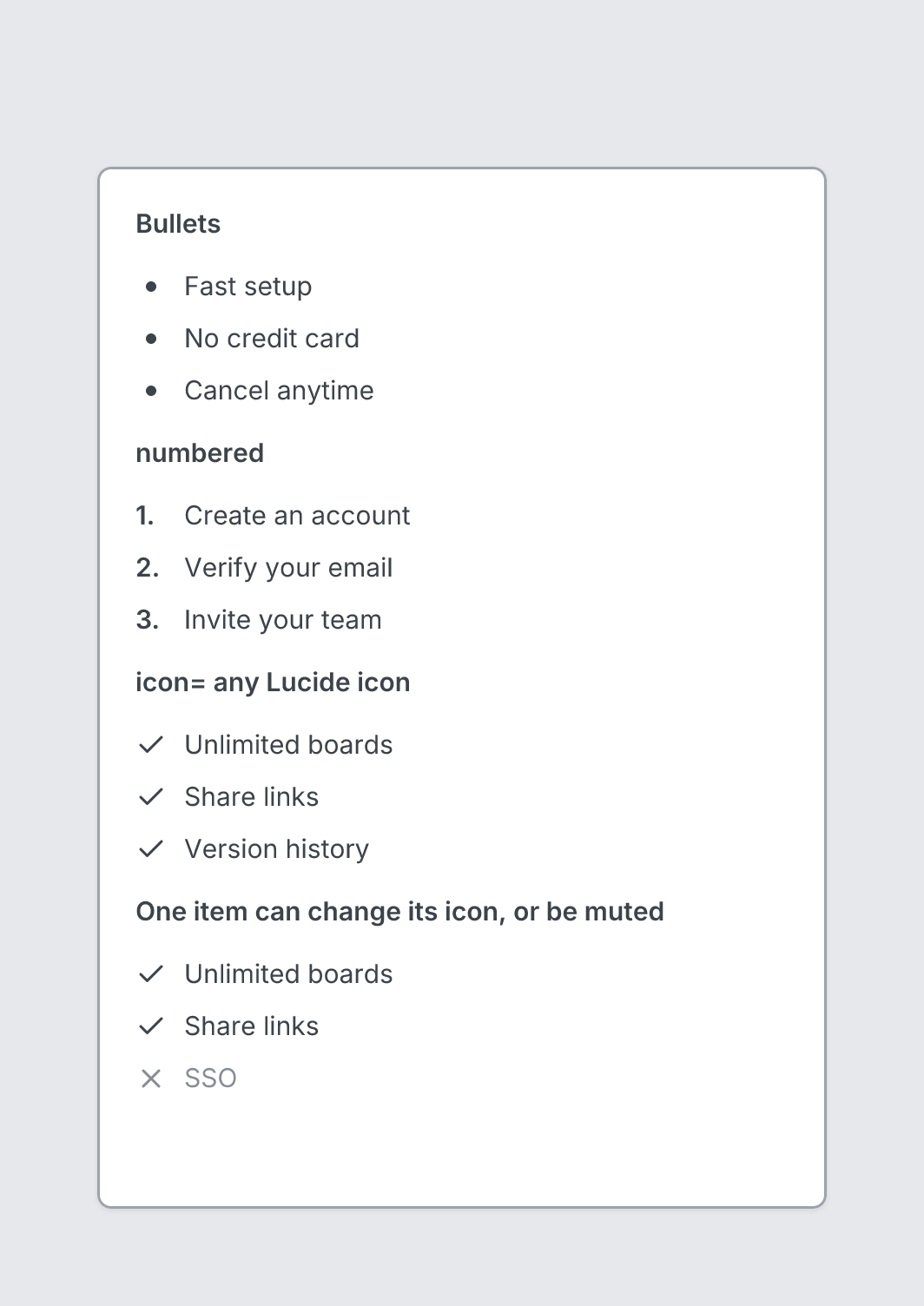 Bullets example