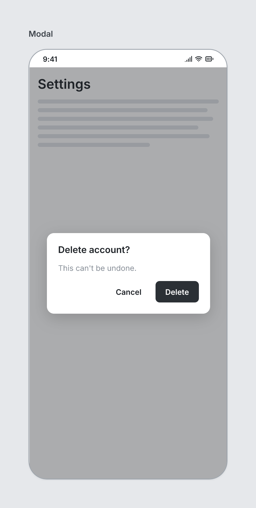 Modal example