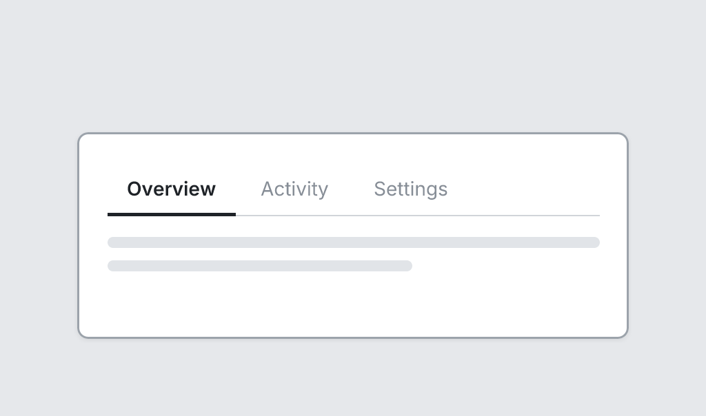 Tabs example